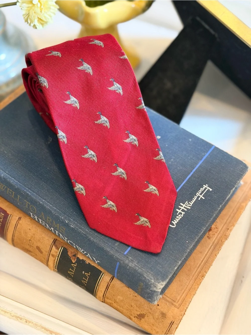 Vintage 80’s Robert Talbot Carmel By The Sea Pebble Beach Silk Tie. Mallard